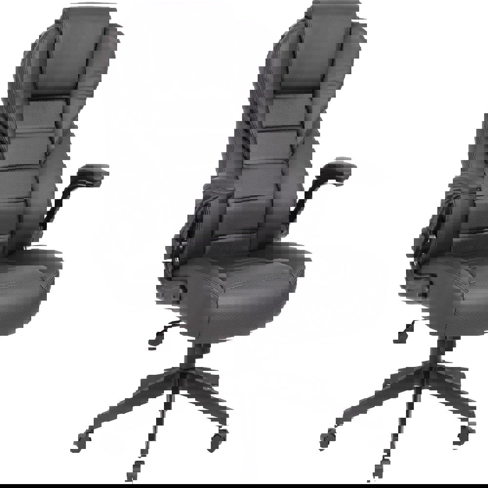 Task Chair: Vinyl, Adjustable Height, Black